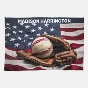 Paño De Cocina Nombre personalizado Béisbol americano