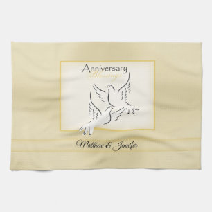 Paño De Cocina Nombre personalizado, bendiciones del aniversario 