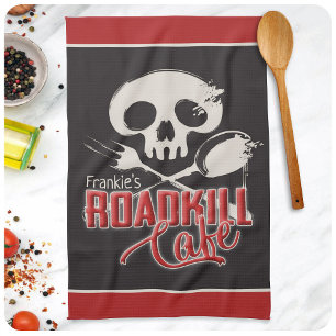 Paño De Cocina NOMBRE Personalizado Cheeky Roadkill Cafe Diner