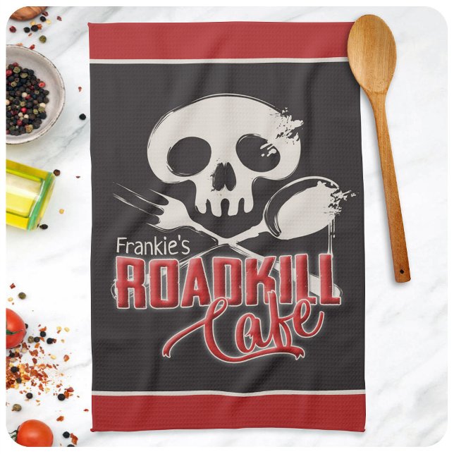 Paño De Cocina NOMBRE Personalizado Cheeky Roadkill Cafe Diner (Subido por el creador)