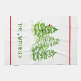 Paño De Cocina NOMBRE PERSONALIZADO DE Árboles de Invierno pintad