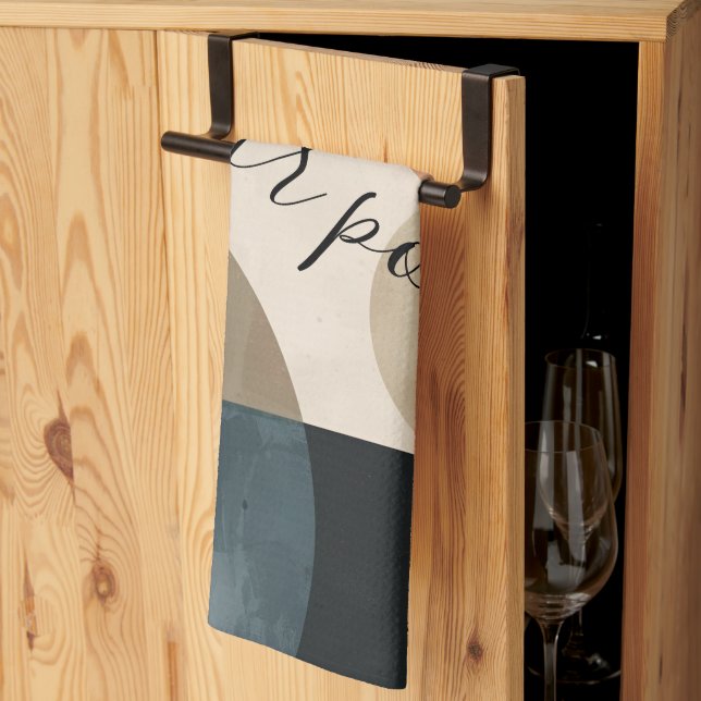 Paño De Cocina Nombre personalizado de Boho (Pliegue de tercios)