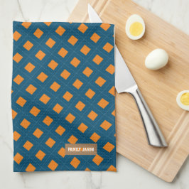 Paño De Cocina Nombre personalizado de diamantes de monograma nar