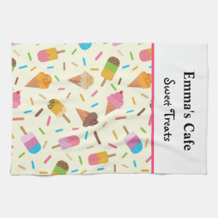 Paño De Cocina Nombre personalizado de los helados y los palitos