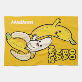 Paño De Cocina Nombre personalizado de los plátanos de cuta