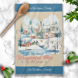 Paño De Cocina Nombre personalizado de Navidades de vacaciones de