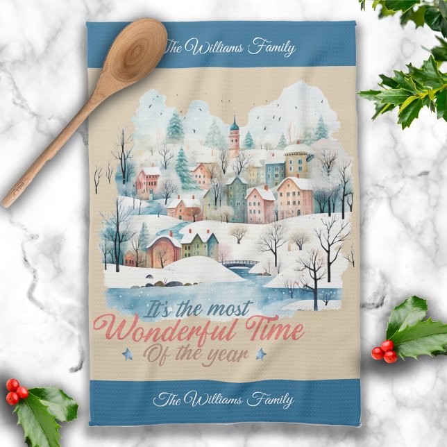 Paño De Cocina Nombre personalizado de Navidades de vacaciones de (Subido por el creador)