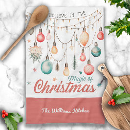 Paño De Cocina Nombre personalizado de Navidades de vacaciones de