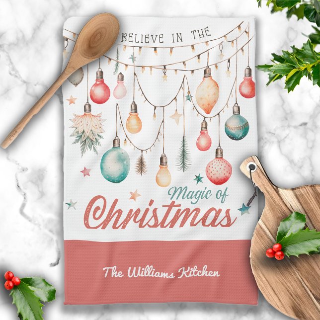 Paño De Cocina Nombre personalizado de Navidades de vacaciones de (Subido por el creador)