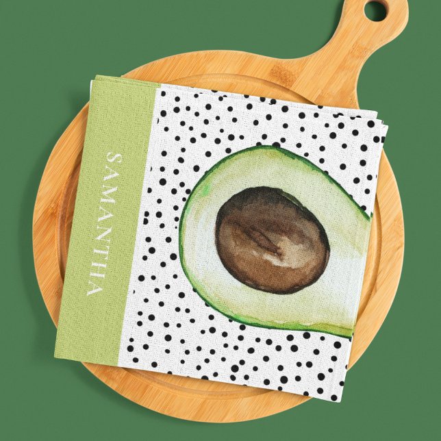 Paño De Cocina Nombre personalizado de paladar verde moderno (Subido por el creador)