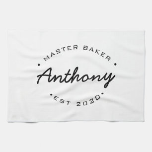 Paño De Cocina Nombre personalizado del año establecido de Master