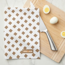 Nombre personalizado diamantes de monograma marrón