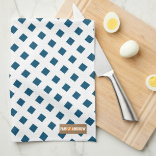 Paño De Cocina Nombre personalizado diamantes de monograma moda a