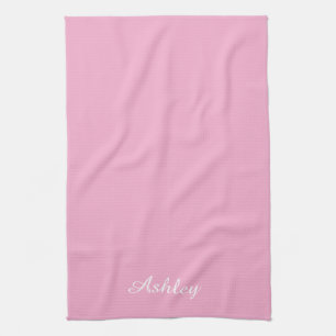 Paño De Cocina Nombre personalizado elegante moderno rosa
