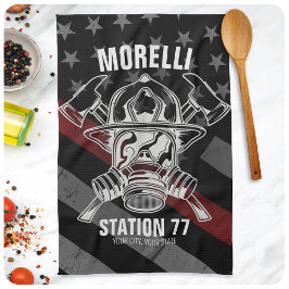 Paño De Cocina NOMBRE personalizado Estación del Departamento de 