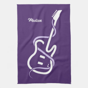 Paño De Cocina Nombre personalizado Guitarra estilizada