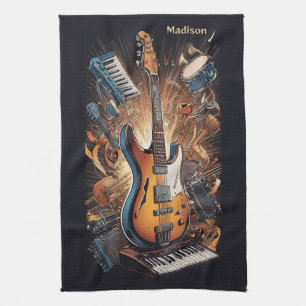 Paño De Cocina Nombre personalizado Instrumentos musicales