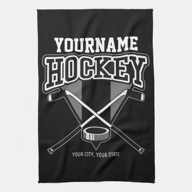 Paño De Cocina NOMBRE personalizado Jugador de hockey Equipo de p (Vertical)