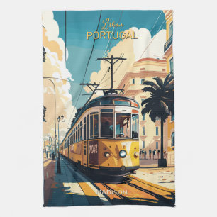 Paño De Cocina Nombre personalizado Lisboa Portugal