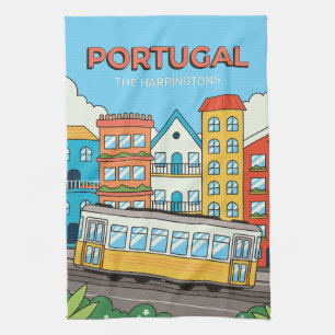 Paño De Cocina Nombre personalizado Lisboa Portugal