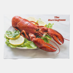 Paño De Cocina Nombre personalizado Lobster