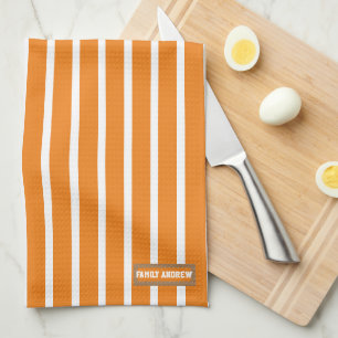 Paño De Cocina Nombre personalizado modelo de franjas monográfica