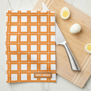 Paño De Cocina Nombre personalizado monograma patrón elegante nar