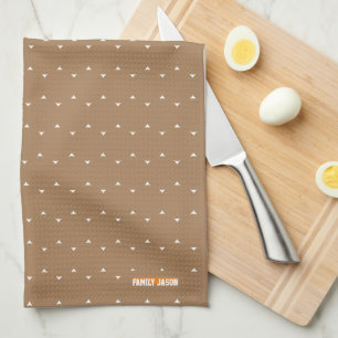Paño De Cocina Nombre personalizado monograma triángulos puntos m