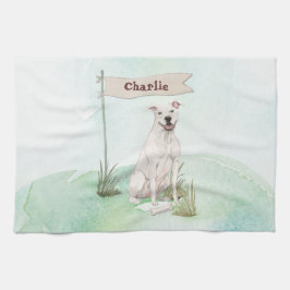 Paño De Cocina Nombre personalizado Perro Mascota americano Staff