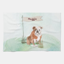 Nombre personalizado Perro Mascota de Bulldog ingl