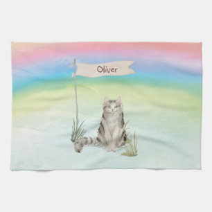 Paño De Cocina Nombre personalizado Ragamuffin Cat Mascota