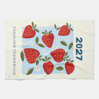 Paño De Cocina Nombre Personalizado Retro Fresa Cottage de Mercad