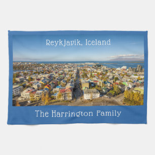 Paño De Cocina Nombre personalizado Reykjavik Islandia