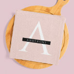 Paño De Cocina Nombre personalizado rosa pastel minimalista<br><div class="desc">Nombre personalizado rosa pastel minimalista</div>