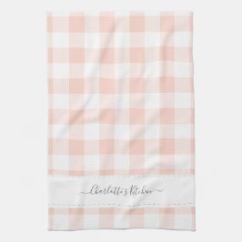 Paño De Cocina Nombre personalizado rosado revestido
