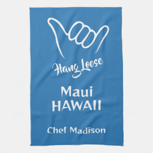 Paño De Cocina Nombre personalizado, ubicación y color Shaka