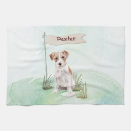 Paño De Cocina Nombre personalizado Wire Haired Jack Russell Masc