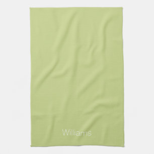Paño De Cocina nombre personalizar blanco aguacate minimalista