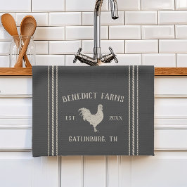 Paño De Cocina Nombre y ciudad de la granja personalizada de carb