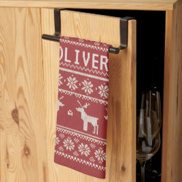 Paño De Cocina Nordic Reindeer Christmas Personalized