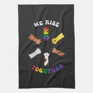 Paño De Cocina Nos alzamos juntos   Impresión de rutas   Diversid