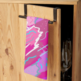 Paño De Cocina Nostalgia de Nostalgia Pop Art en Magenta