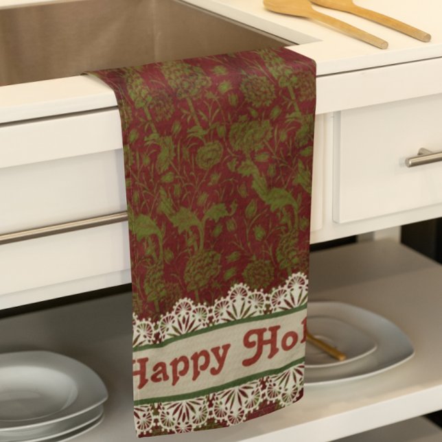 Paño De Cocina Nostálgico Clásico William Morris Gold Holiday (William Morris dish towels)