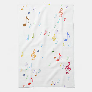 Paño De Cocina Notas musicales coloridas