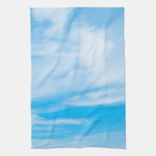 Paño De Cocina Nubes blancas de cielo azul elegante plantilla Per