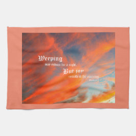 Paño De Cocina Nubes de septiembre con salmo 30:5