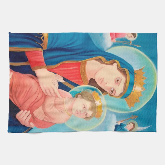 Paño De Cocina Nuestra Señora de la Perpetua Ayuda Católica (Horizontal)