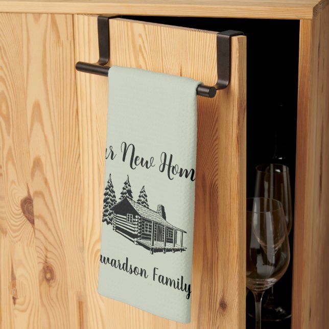 Paño De Cocina Nueva casa mudándose al nuevo nombre de familia de (Pliegue de tercios)