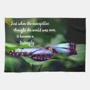 Paño De Cocina Nueva cita Inspiradora de Butterfly de comienzos