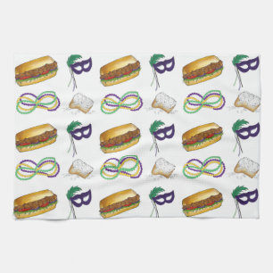 Paño De Cocina Nueva Orleans NOLA Mardi Gras Bebidas Máscara de a
